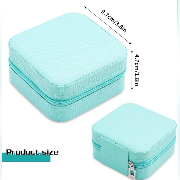 🎉 HOST PICK 🎉 New! Portable Travel Mini Jewelry Box in Tiffany Blue - Picture 4 of 5